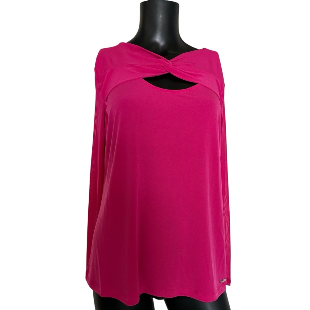 Calvin Klein Vibrant Pink Twist Blouse